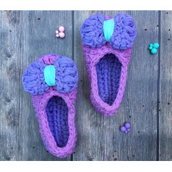 тапочки из трикотажной пряжи Зарядись детством
